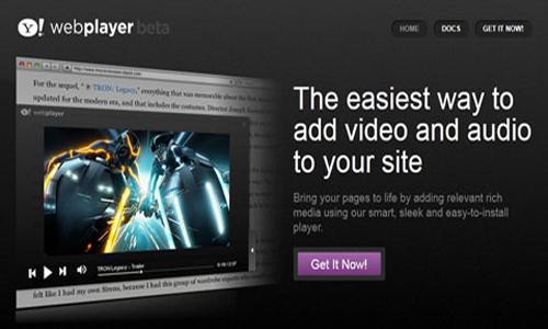 Yahoo Visually Stunning Media Web Player